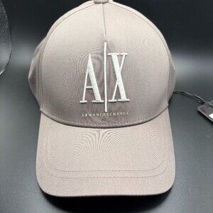 Armani Exchange A|X Logo Hat Taupe Snapback NWT